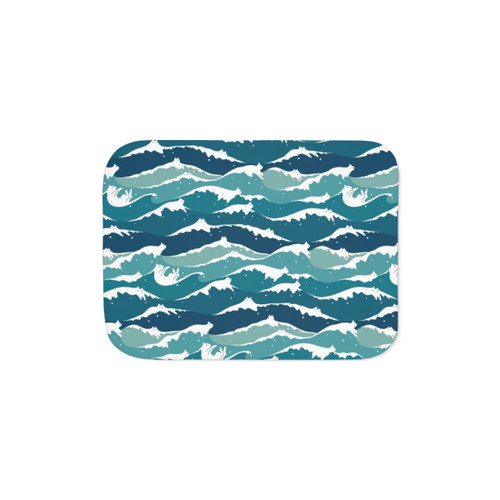 Cat Waves Sherpa Blanket