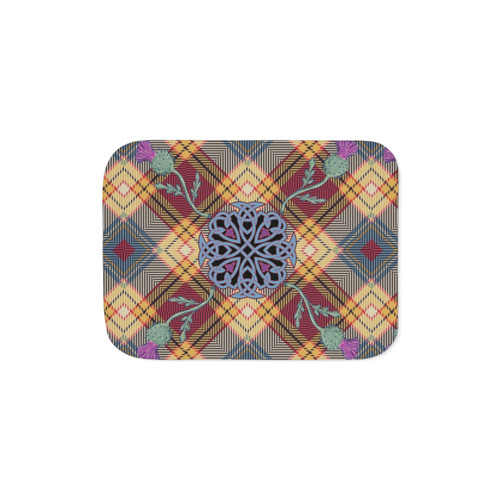 Scottish Thistle Tartan Sherpa Blanket