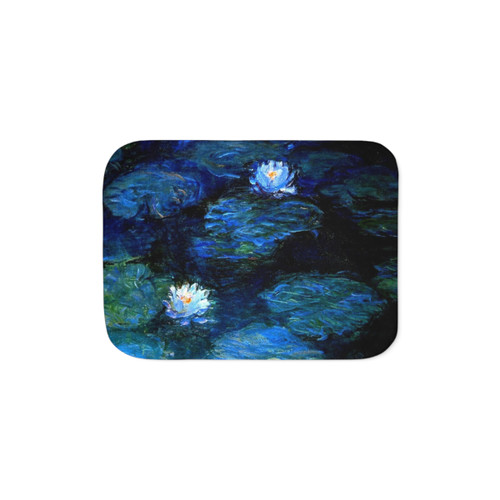 Monet Water Lilies Sherpa Blanket