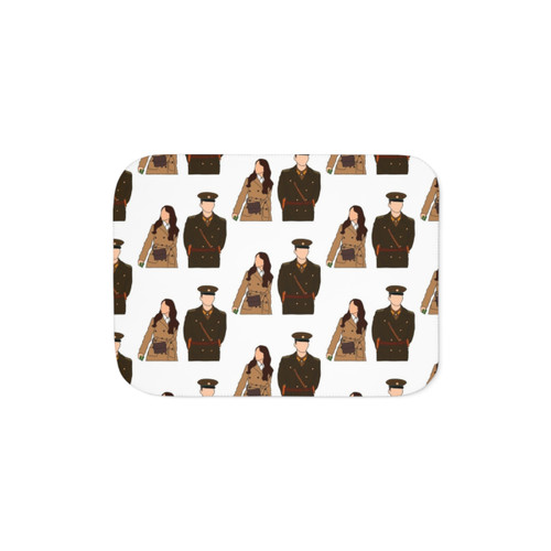 CRASH LANDING ON YOU Sherpa Throw Blanket