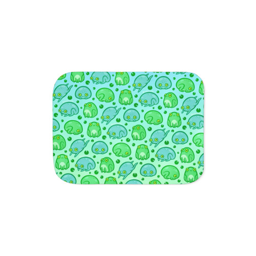 Cozy frog-patterned sherpa blanket