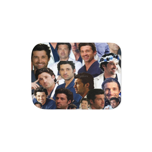 Patrick Dempsey Photo Collage Sherpa Blanket