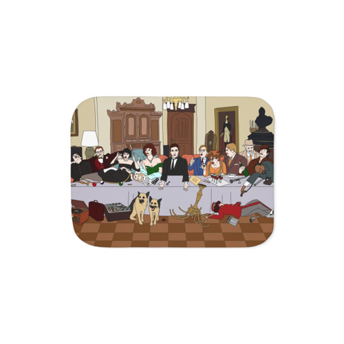 Clue Movie Sherpa Blanket featuring The Last Supper at Boddy Mansion