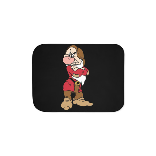 Grumpy Snow White Sherpa Blanket