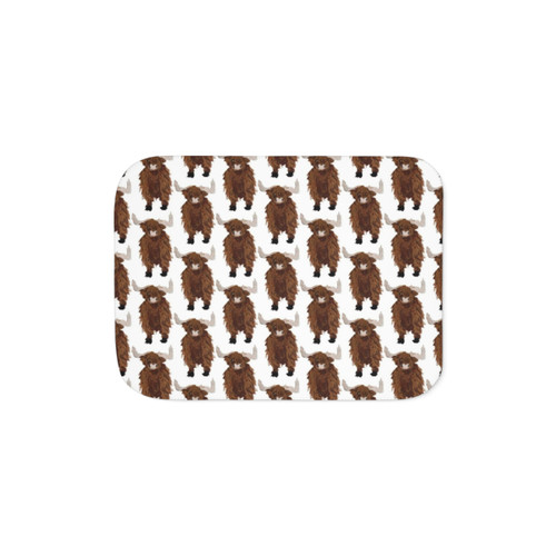 Highland Cow Sherpa Throw Blanket