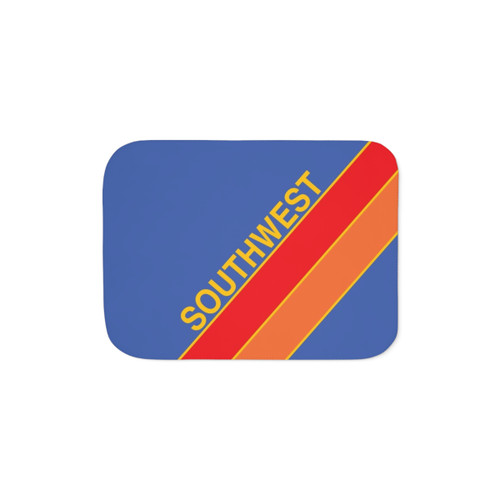 Southwest Airlines Canyon Blue Livery Sherpa Blanket