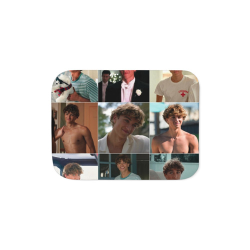 Jeremiah Fisher Collage Sherpa Blanket