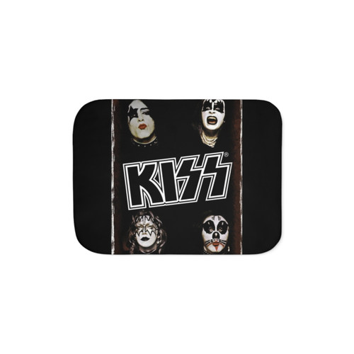 Vintage KISS Band Sherpa Blanket