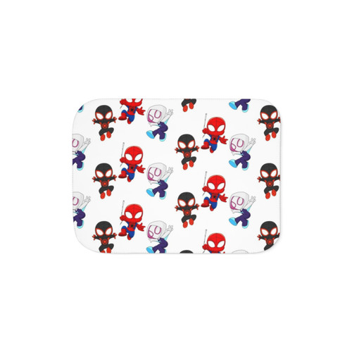 Cute Spider-Man Sherpa Blanket for Kids