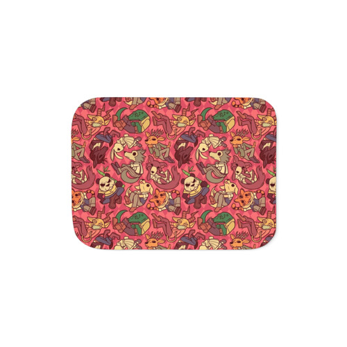 Soft and cozy Sherpa throw blanket featuring Beastars anime characters