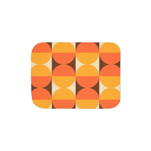 Mid Century Modern Geometric Abstract Pattern Sherpa Blanket