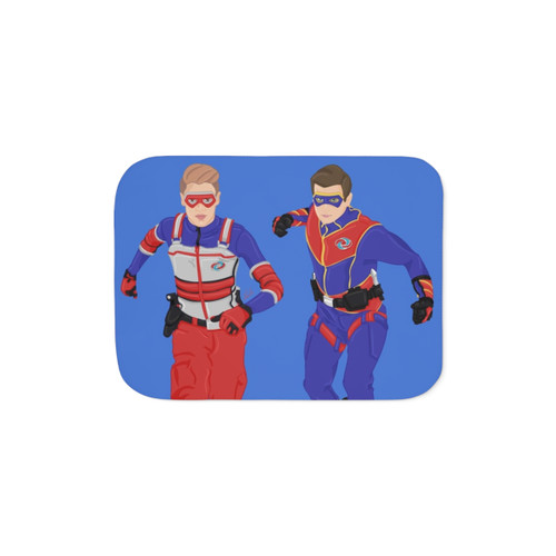 Captain Man and Kid Danger Heroic Digital Sherpa Blanket