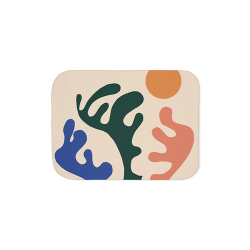 Matisse Abstract Sherpa Fleece Blanket