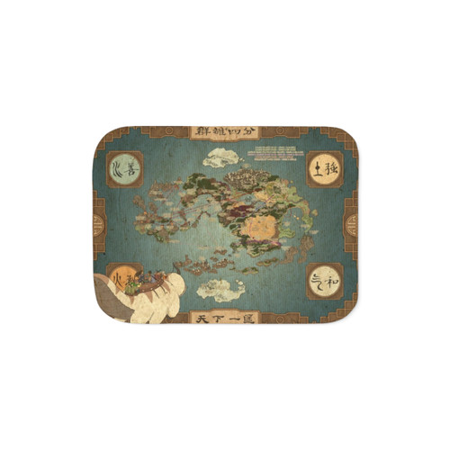 Avatar the Last Airbender Map Sherpa Blanket