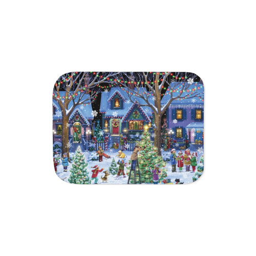 Decorative Christmas Sherpa Blanket