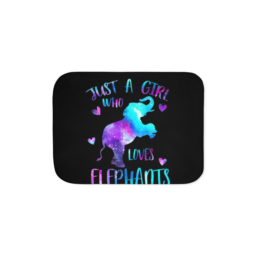 Cozy Sherpa Blanket with Cute Elephant Design