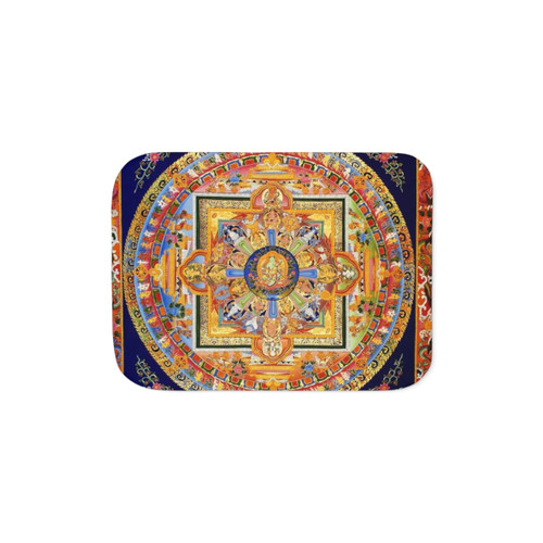 Buddhist Green Tara Mandala Sherpa Blanket