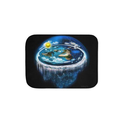 Flat Earth with Dome Art Sherpa Blanket