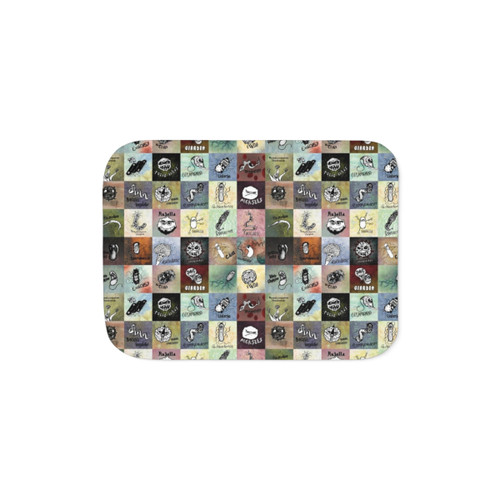 Sherpa blanket with pathogen portraits design
