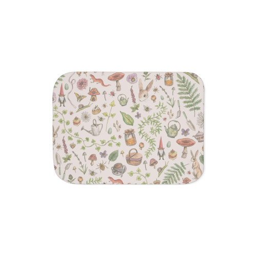 Faded pink cottagecore sherpa blanket