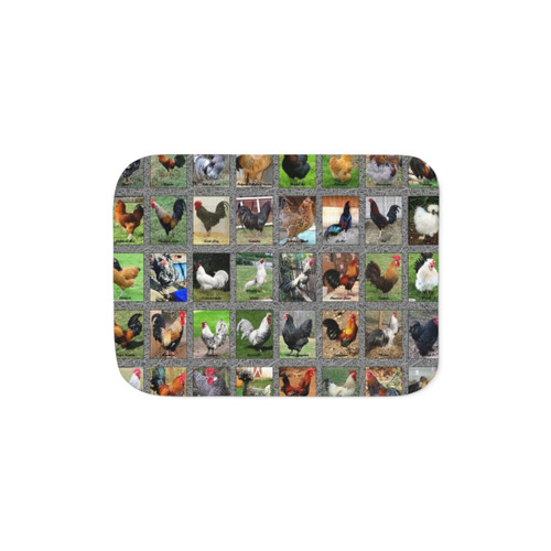 Chicken Print Sherpa Blanket