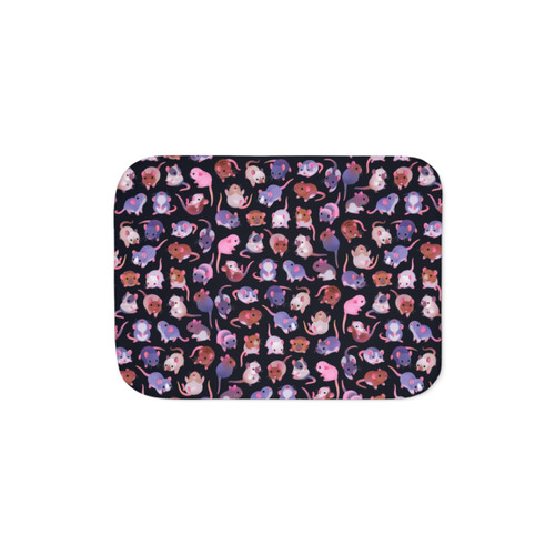 Fancy Rat Sherpa Blanket in Dark Color