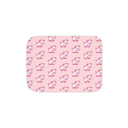 Soft and Cozy Strawberry Cow Sherpa Blanket