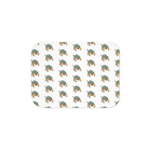 Jurassic Sherpa Blanket with Dinosaur Print