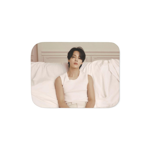 Soft Jimin Face Sherpa Blanket