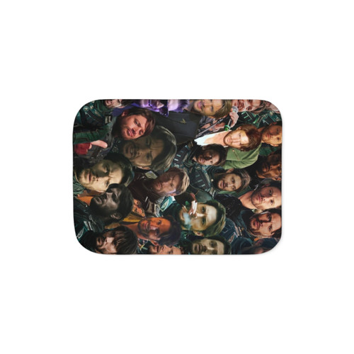 Jensen Ackles Photo Collage Sherpa Blanket