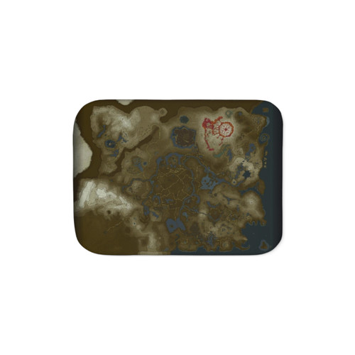 Legend of Zelda BOTW Map Sherpa Blanket