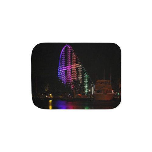 Millennium Force Sherpa Blanket - Soft and Cozy Roller Coaster Themed Throw Blanket