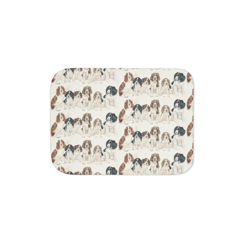 English Springer Spaniel Puppies Sherpa Blanket