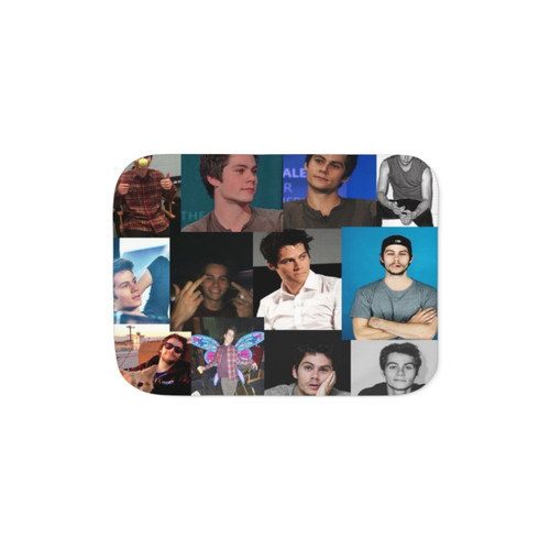 Dylan O'Brien Collage Sherpa Blanket
