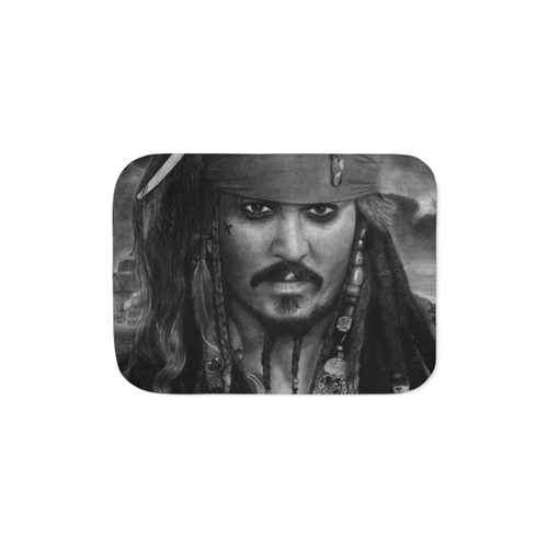 Realistic Jack Sparrow Sherpa Blanket