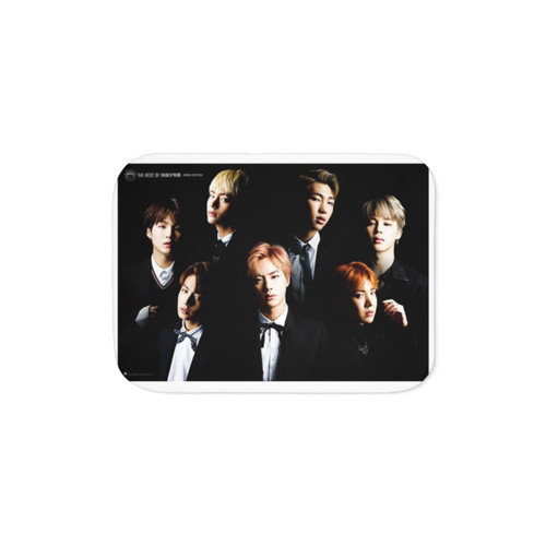 BTS Group Photo Sherpa Blanket - Soft, Cozy KPOP Throw