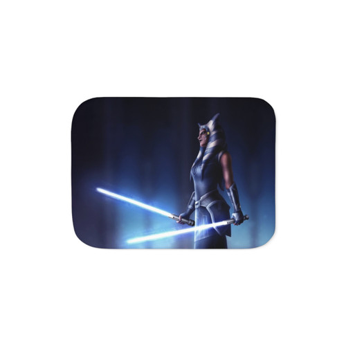 Ahsoka Sherpa Blanket - Soft, Cozy Star Wars Merchandise