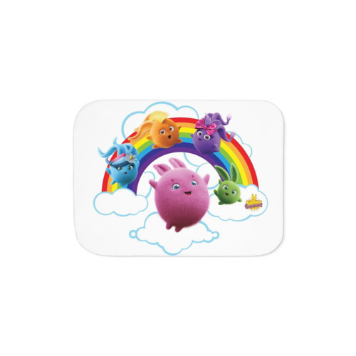 Sunny Bunnies Rainbow Sherpa Blanket for Kids