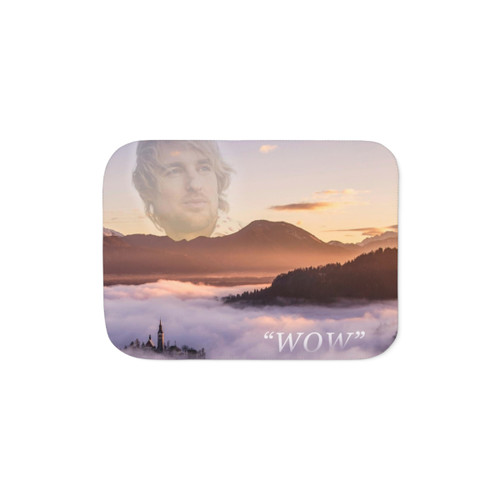 Cozy Sherpa Blanket Inspired by Owen Wilson's Iconic "WOW" Quotes"