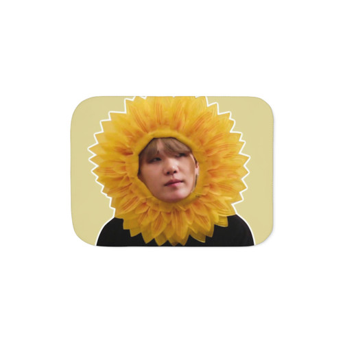 Sunflower Yoongi/SUGA Sherpa Blanket