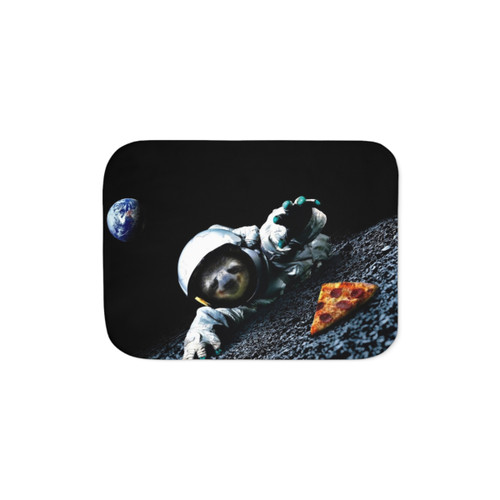 Slothstronaut Sherpa Blanket with Space-Themed Design