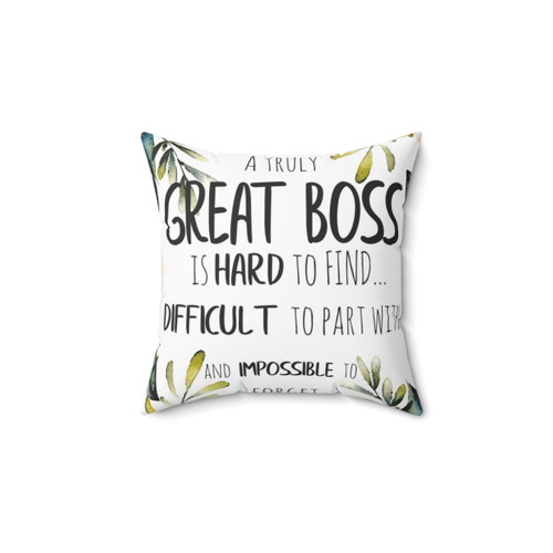 Boss Thank You Quote Decorative Pillow