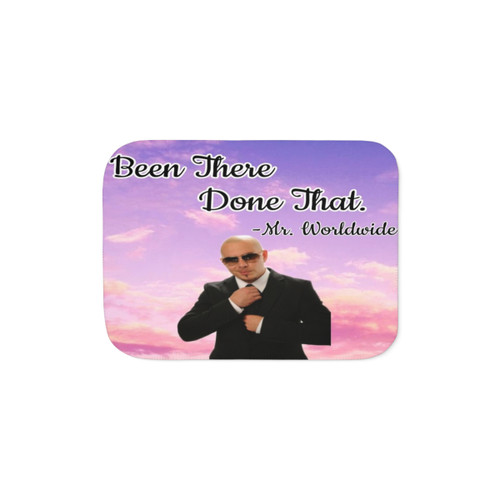 Cozy Mr Worldwide Tapestry Sherpa Blanket