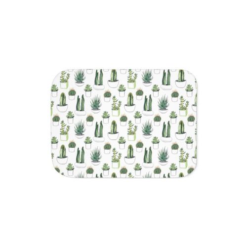 Watercolor cacti and succulents Sherpa blanket