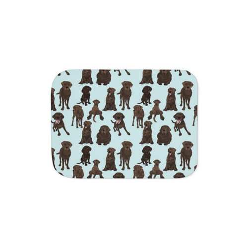 Chocolate Lab Sherpa Blanket