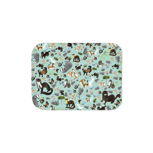 Mustelid Pattern Sherpa Blanket