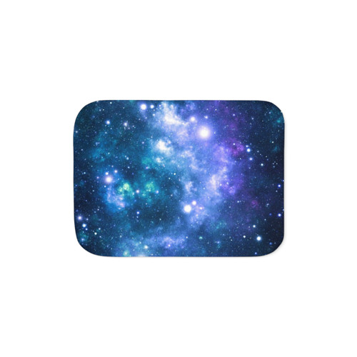 Turquoise Galaxy Nebula Sherpa Blanket