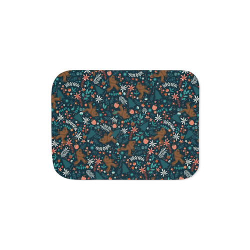 Bigfoot Sherpa Blanket with Unique Cryptid Pattern