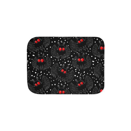 Mothman Sherpa Blanket with Repeating Graphic Design