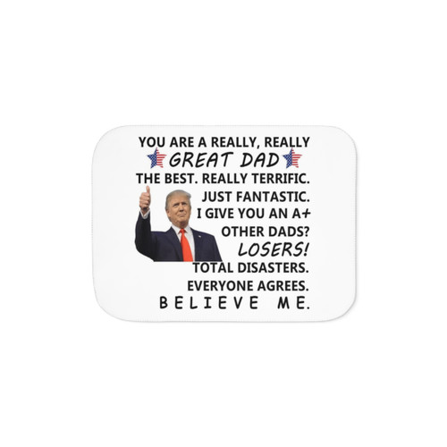 Funny Trump Sherpa Blanket - Best Dad Gift